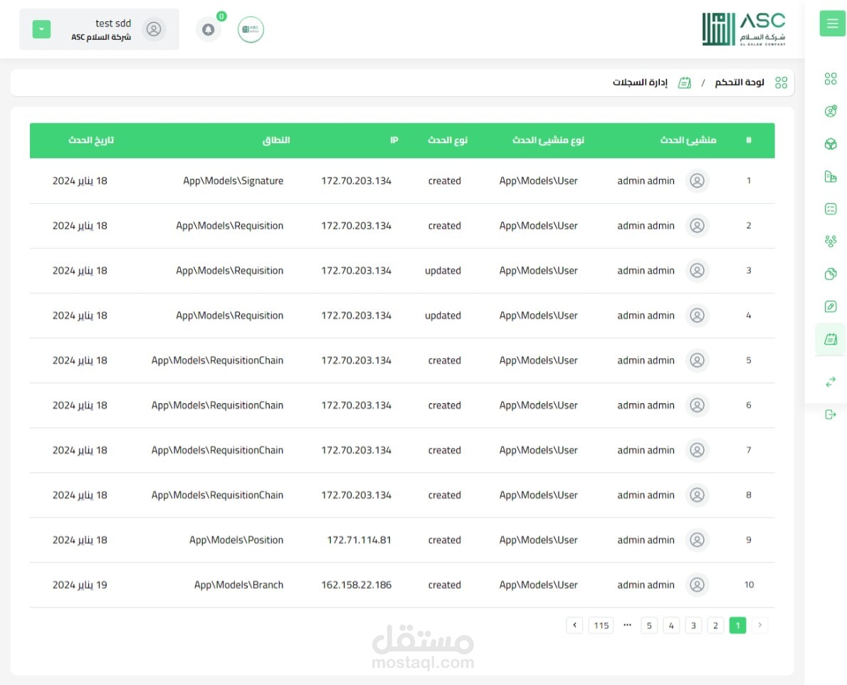 نظام محاسبي متكامل لإدارة الشركة