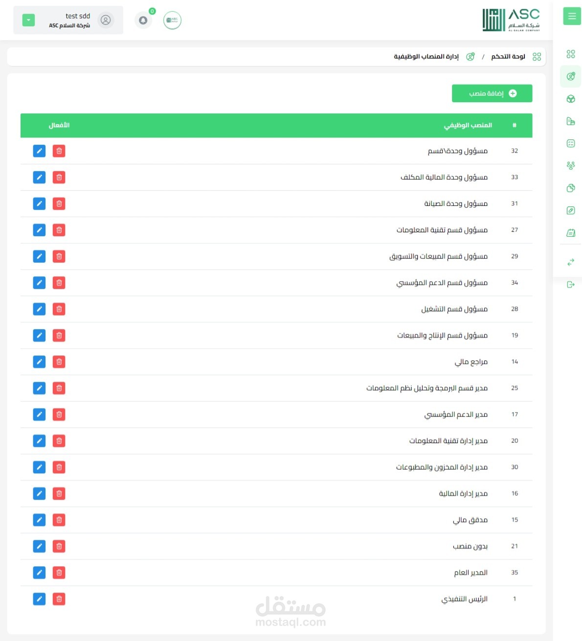 نظام محاسبي متكامل لإدارة الشركة